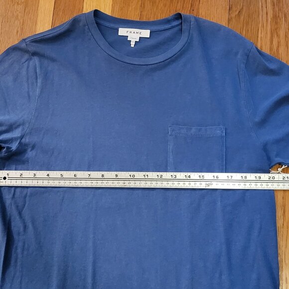 NWT Men's FRAME Pocket Tee, "Classic," Pool Blue, Medium Blue, Sz M - Picture 8 of 12